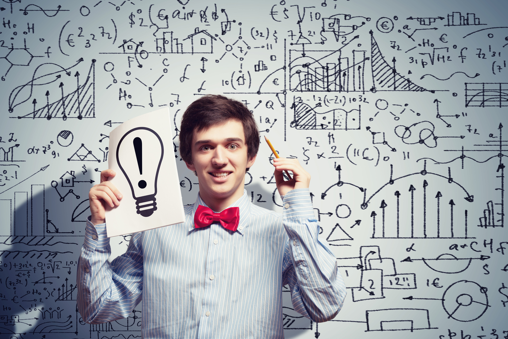 Thoughtful student with notebook