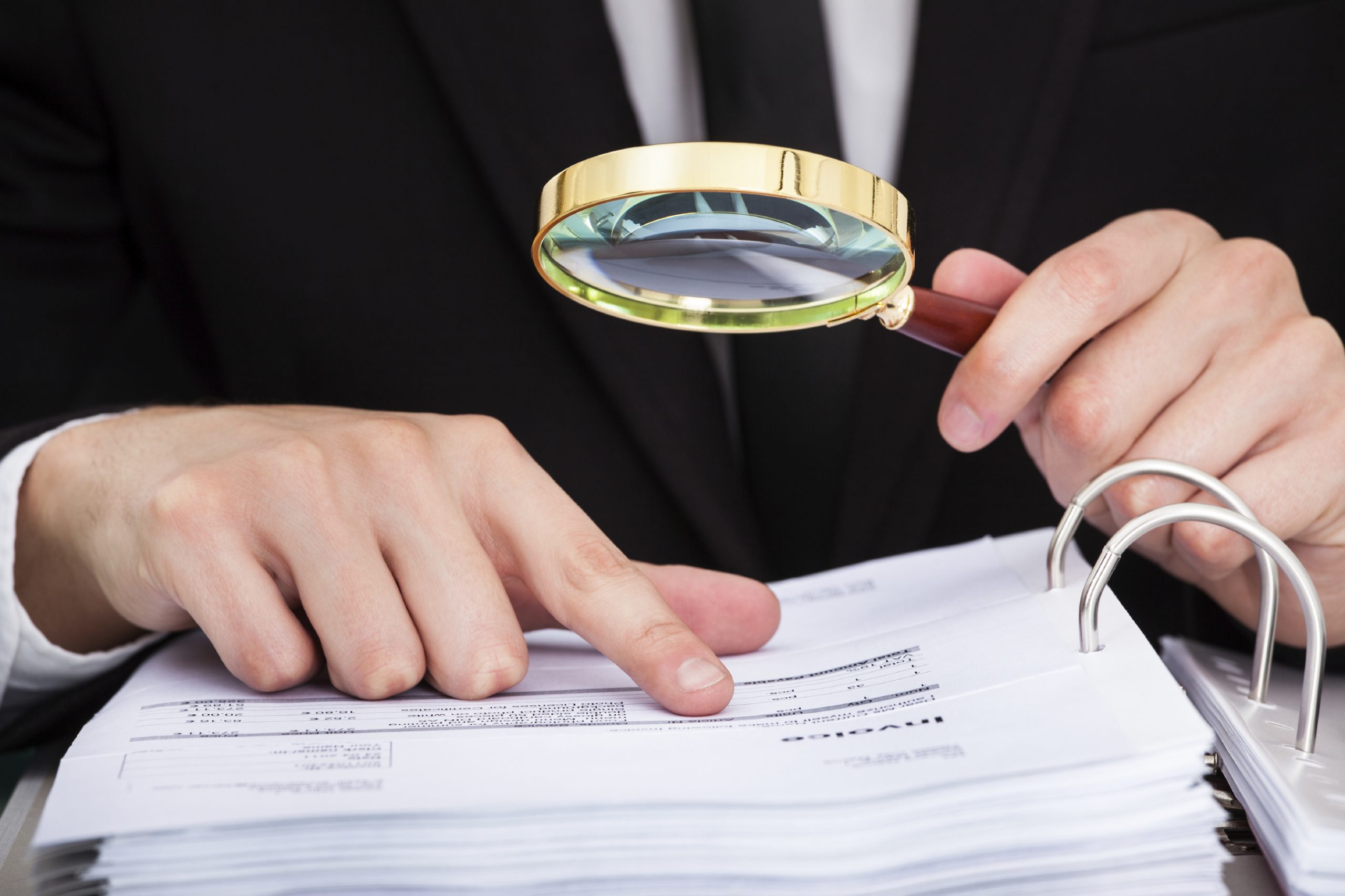 Businessman Analyzing Document