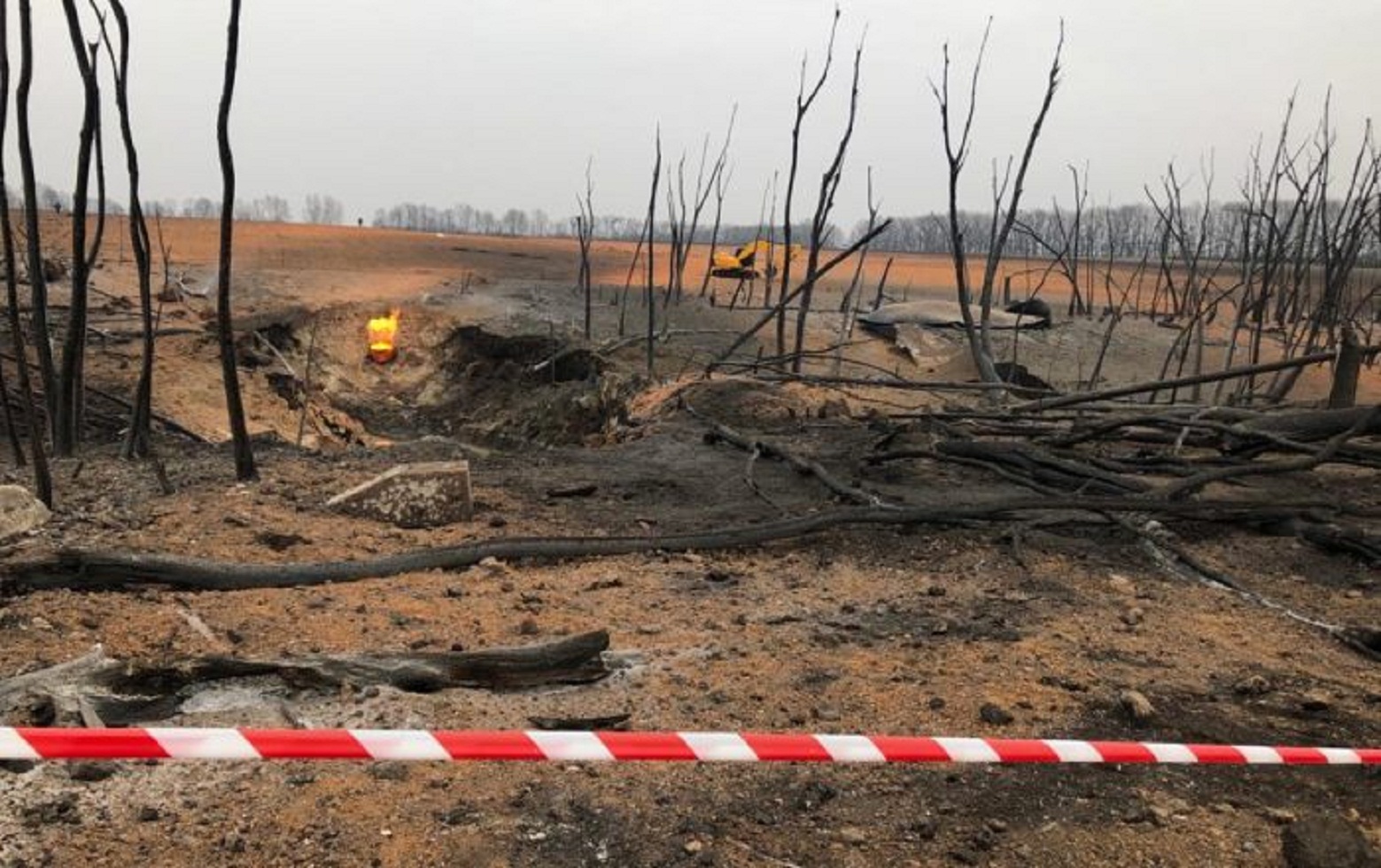 Унаслідок аварії знищено майже 30 м газової труби