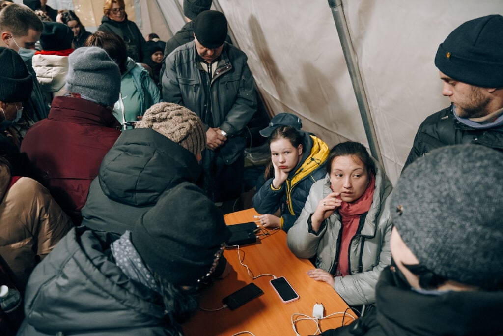 Пункт обігріву у Полтаві