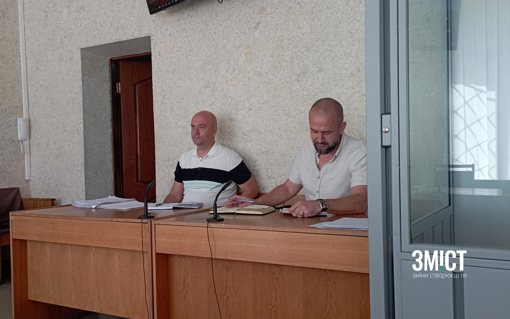 На засіданні Октябрського райсуду Ігор Скорик та його адвокат Олександр Білокінь