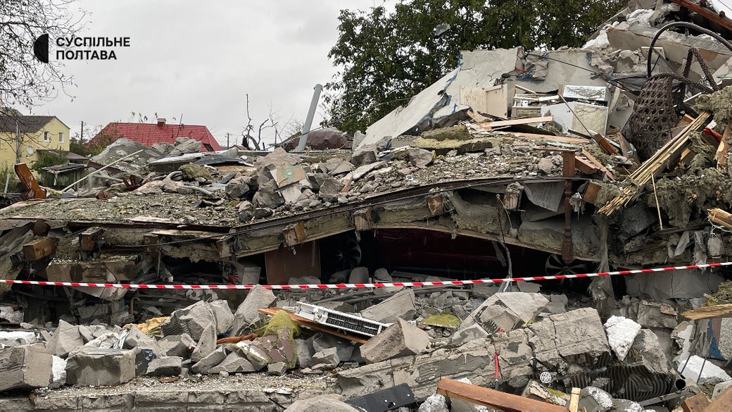 Наслідки обстрілу у Миргороді