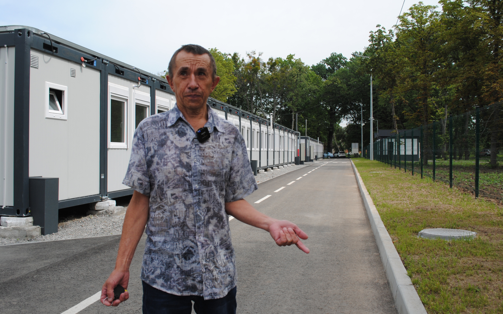 Житель модульного містечка в Полтаві