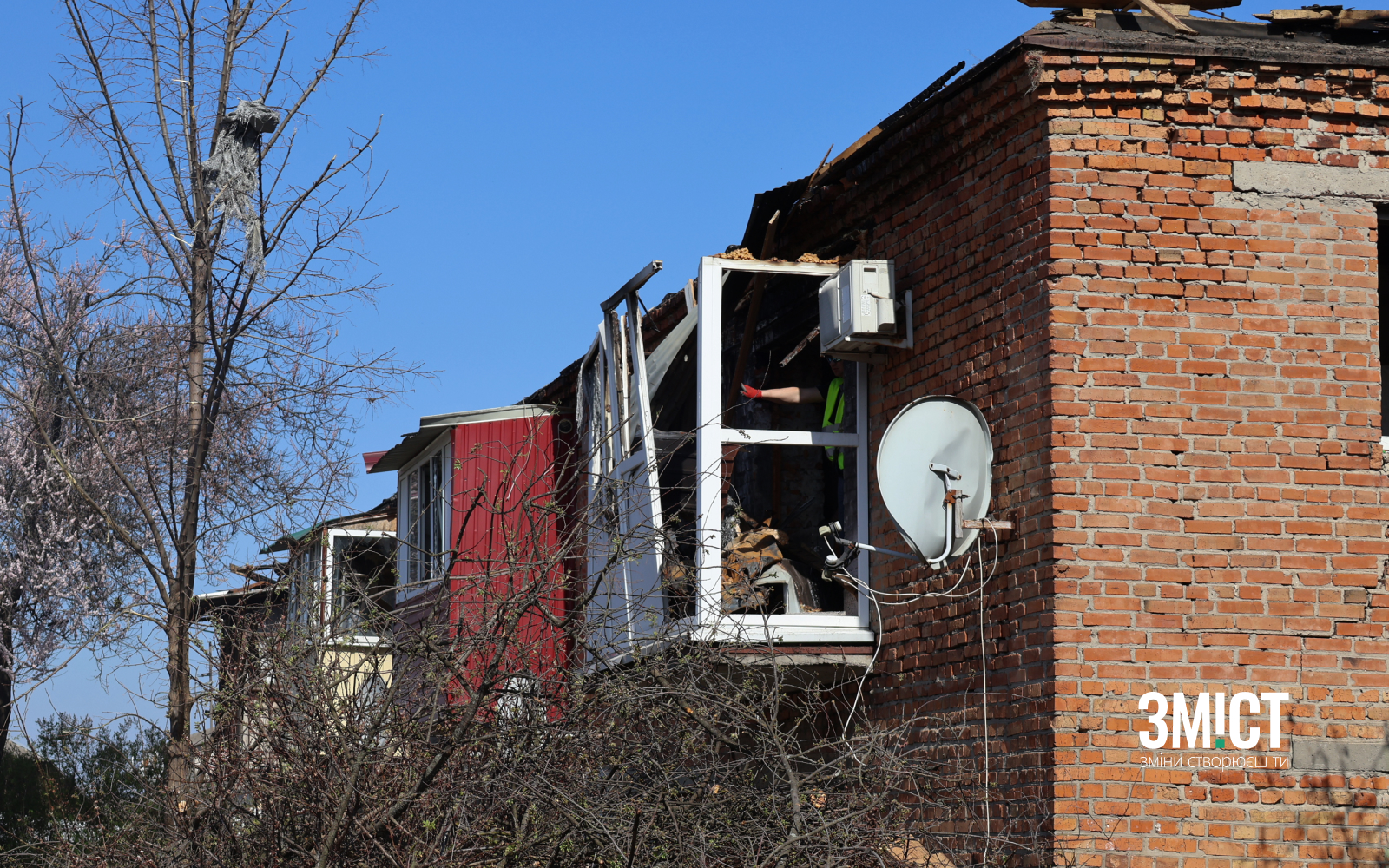 Наслідки ракетного удару під Полтавою
