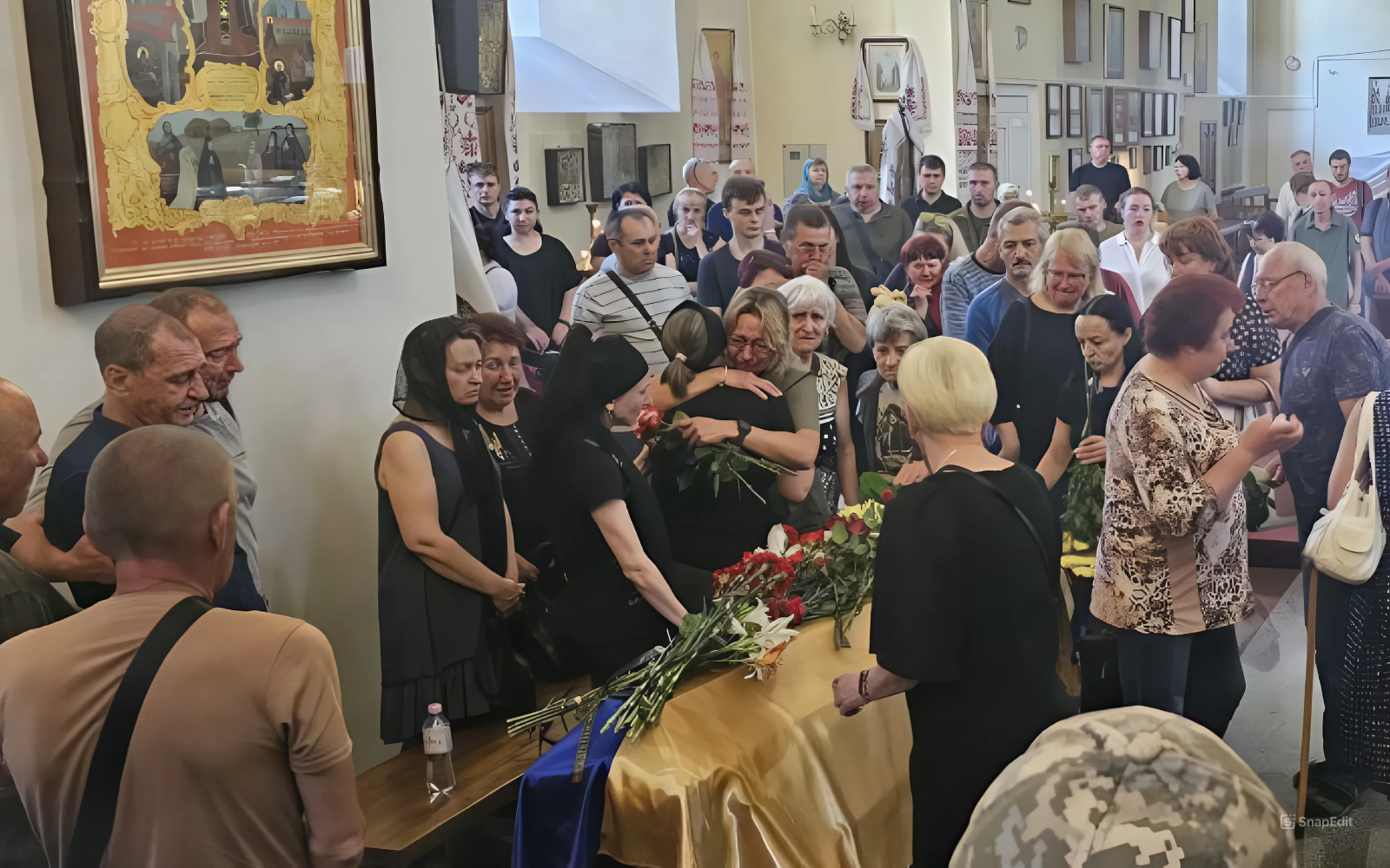 Прощання з воїнами в Полтаві