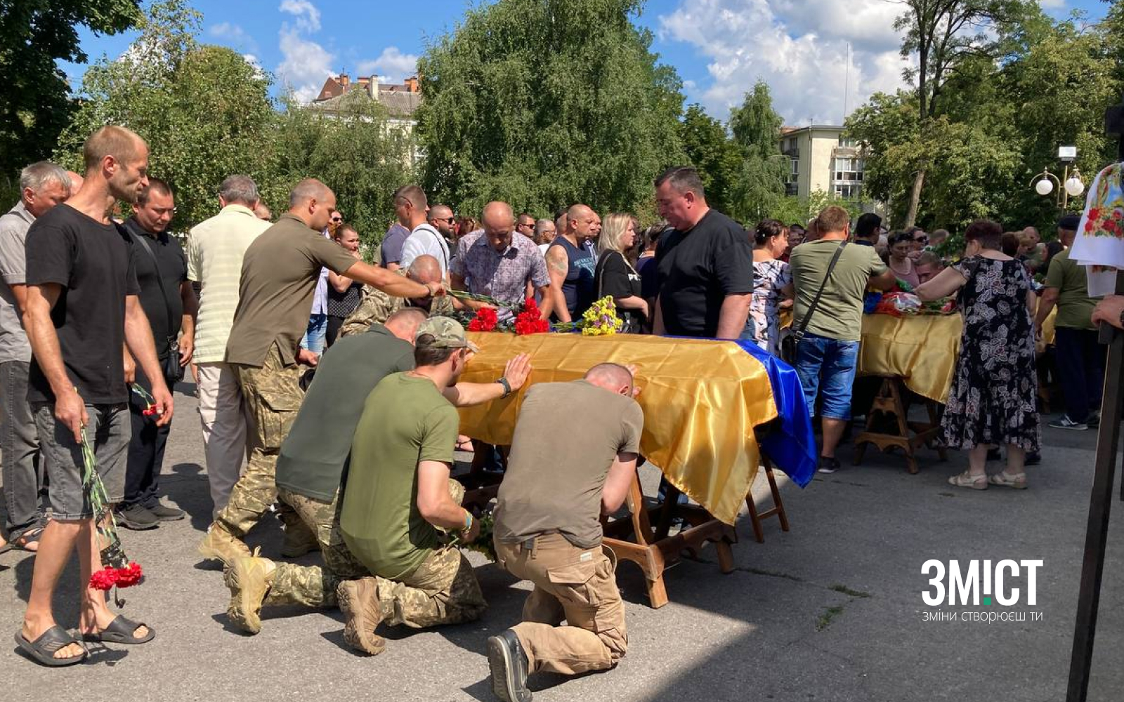 Прощання з воїнами у Полтаві