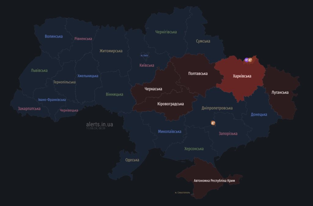 Дрон на околицях Полтави виявляли уночі