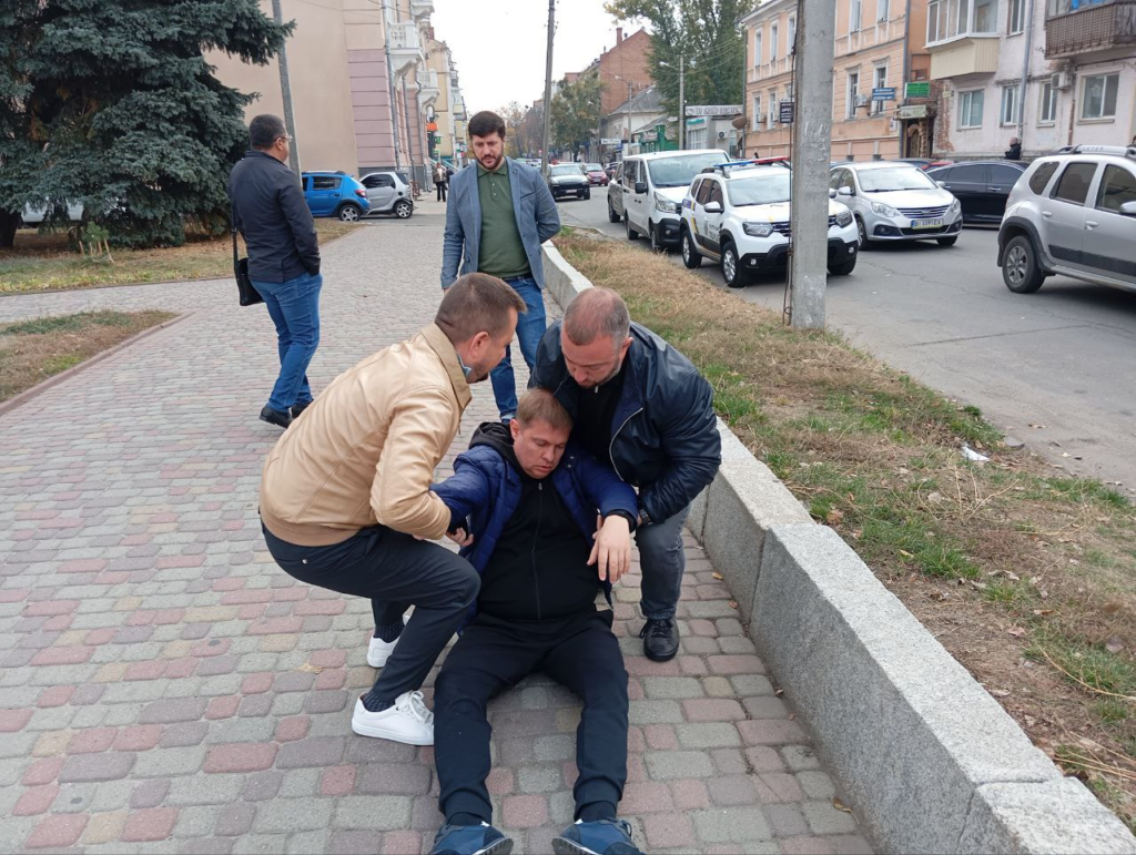 Євген Дикань на місці події. Фото - «Полтавщина»