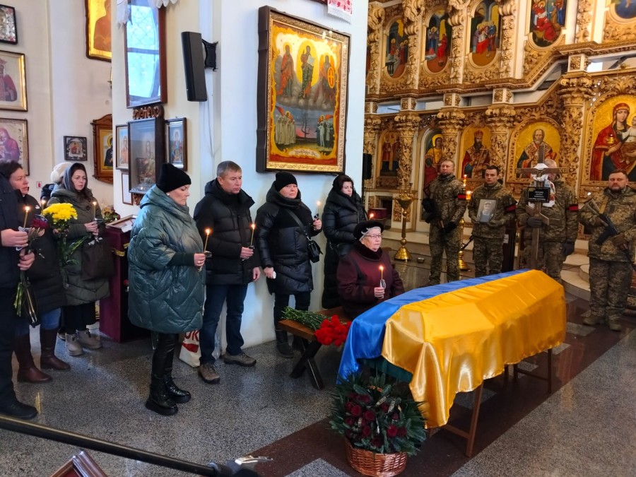 Прощання з воїнами.