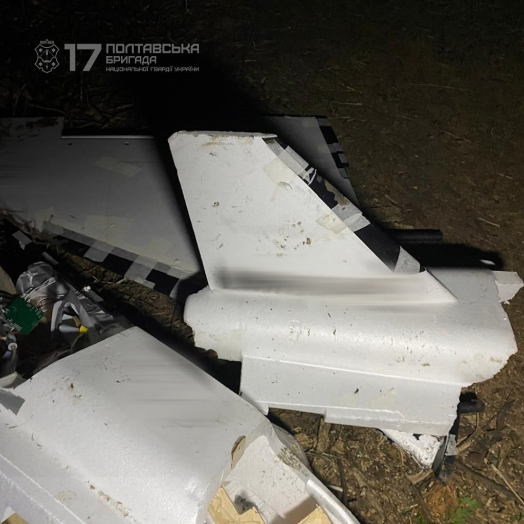 Збитий воїнами полтавської 17-ї бригади НГУ БпЛА на Полтавщині. 
