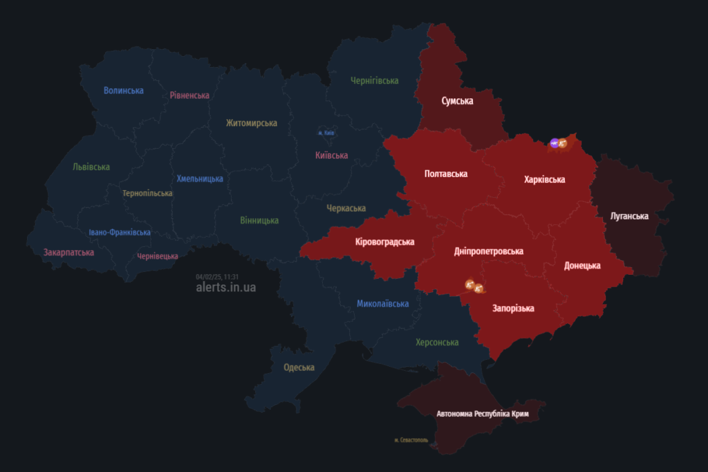 Повітряна тривога на Полтавщині