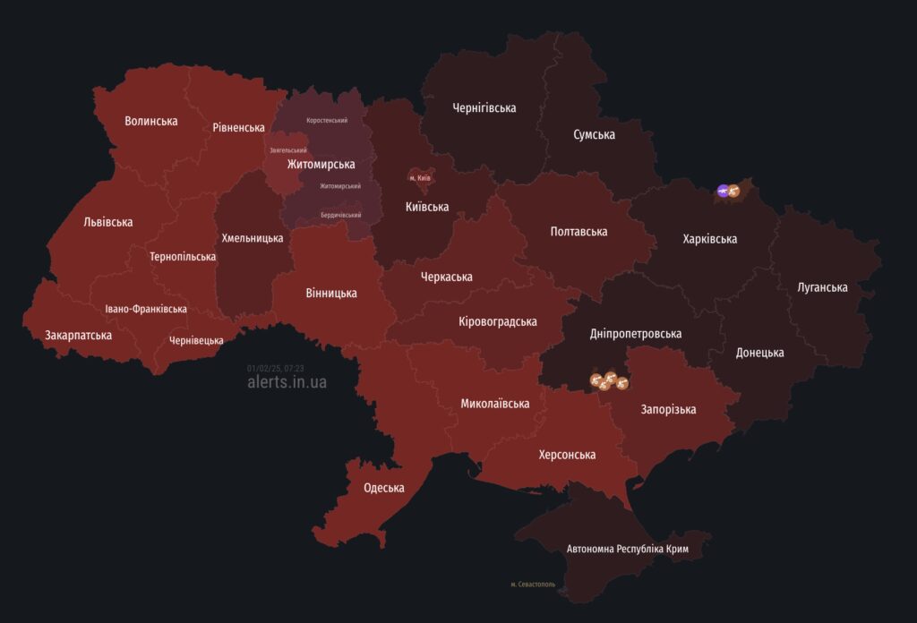 мапа тривог