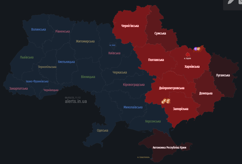 причини тривог на Полтавщину