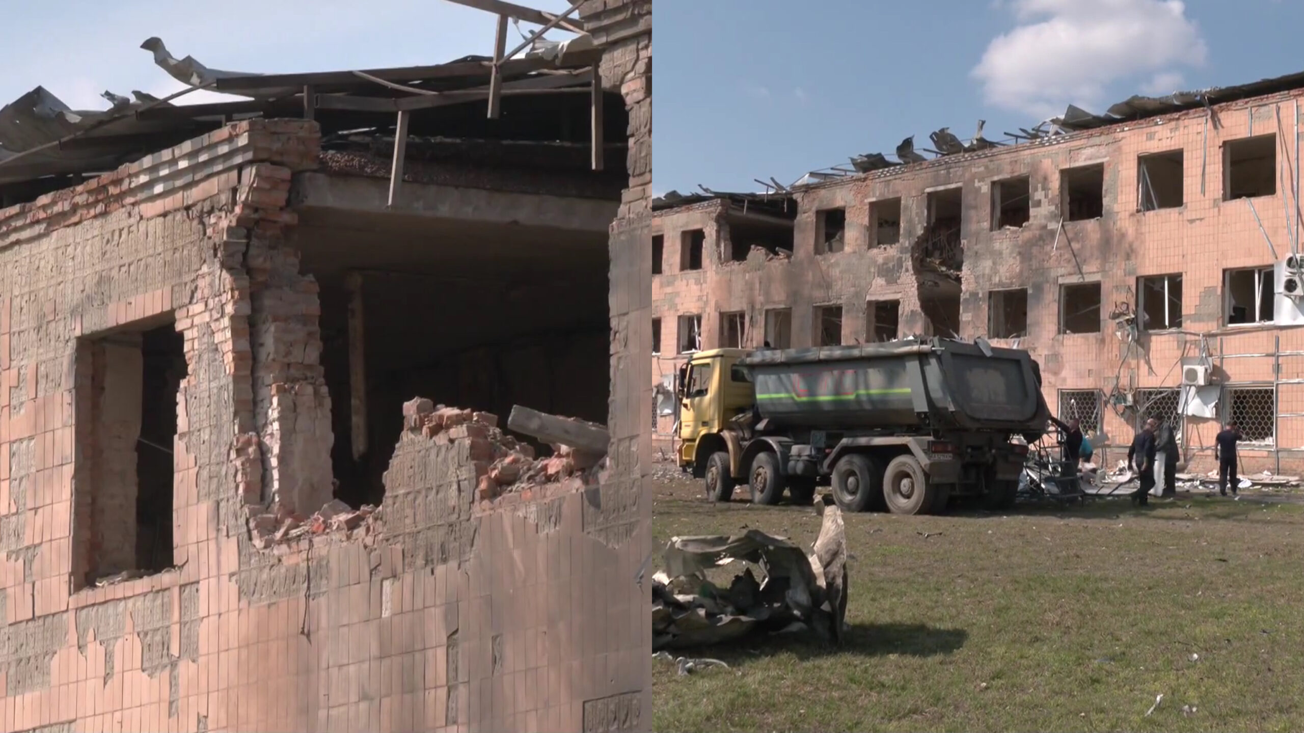 Скриншоти сюжету «ІРТ» про наслідки атаки на Полтавську громаду