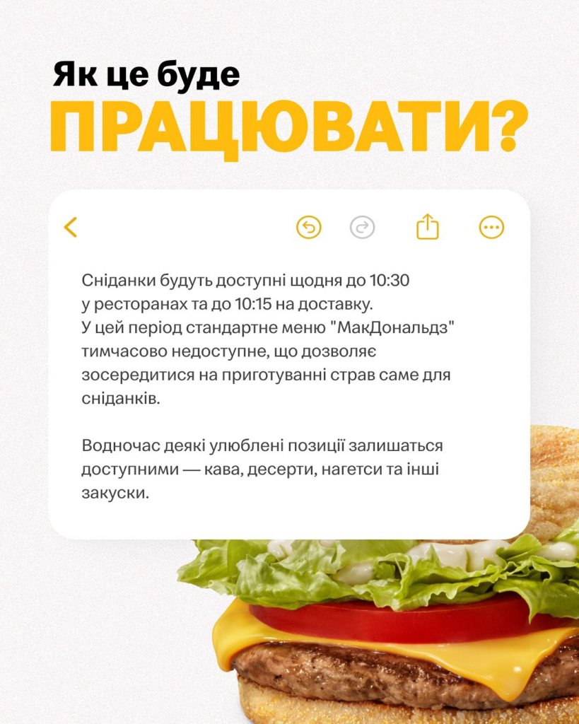 Сніданки від McDonald’s повернулися в Полтаву