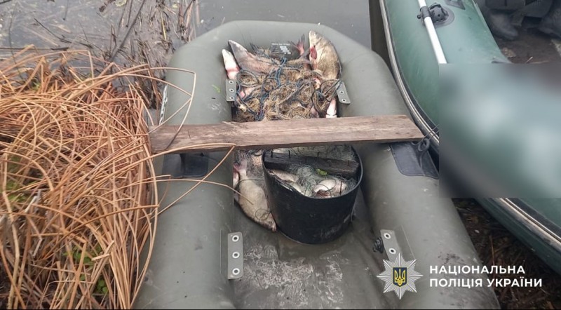 Знаряддя лову та виловлена риба