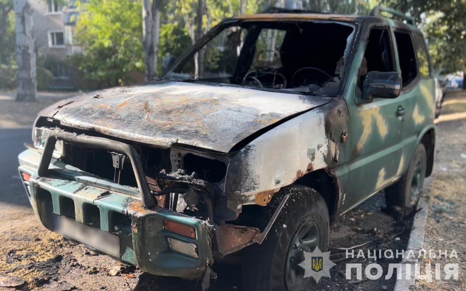 Ілюстративне фото підпаленого авто.