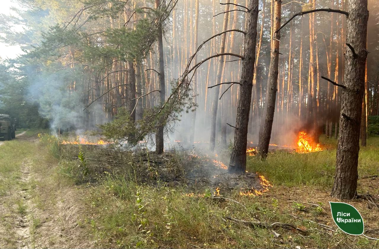 Пожежа, спричинена дроновою атакою росіян