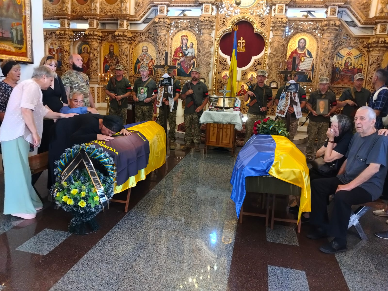 Прощання з воїнами в Полтаві.