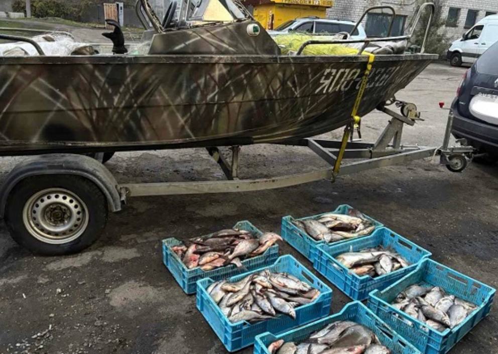Вилучена риба під час рейду