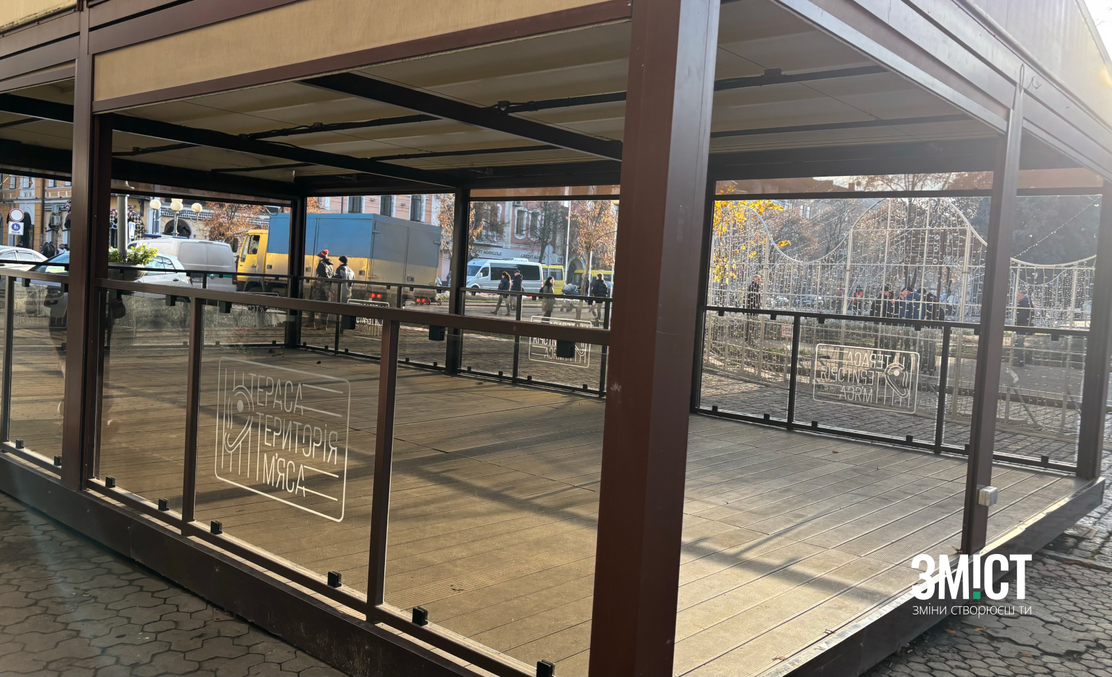 Незаконний літній майданчик закладу «Тераса» в Полтаві