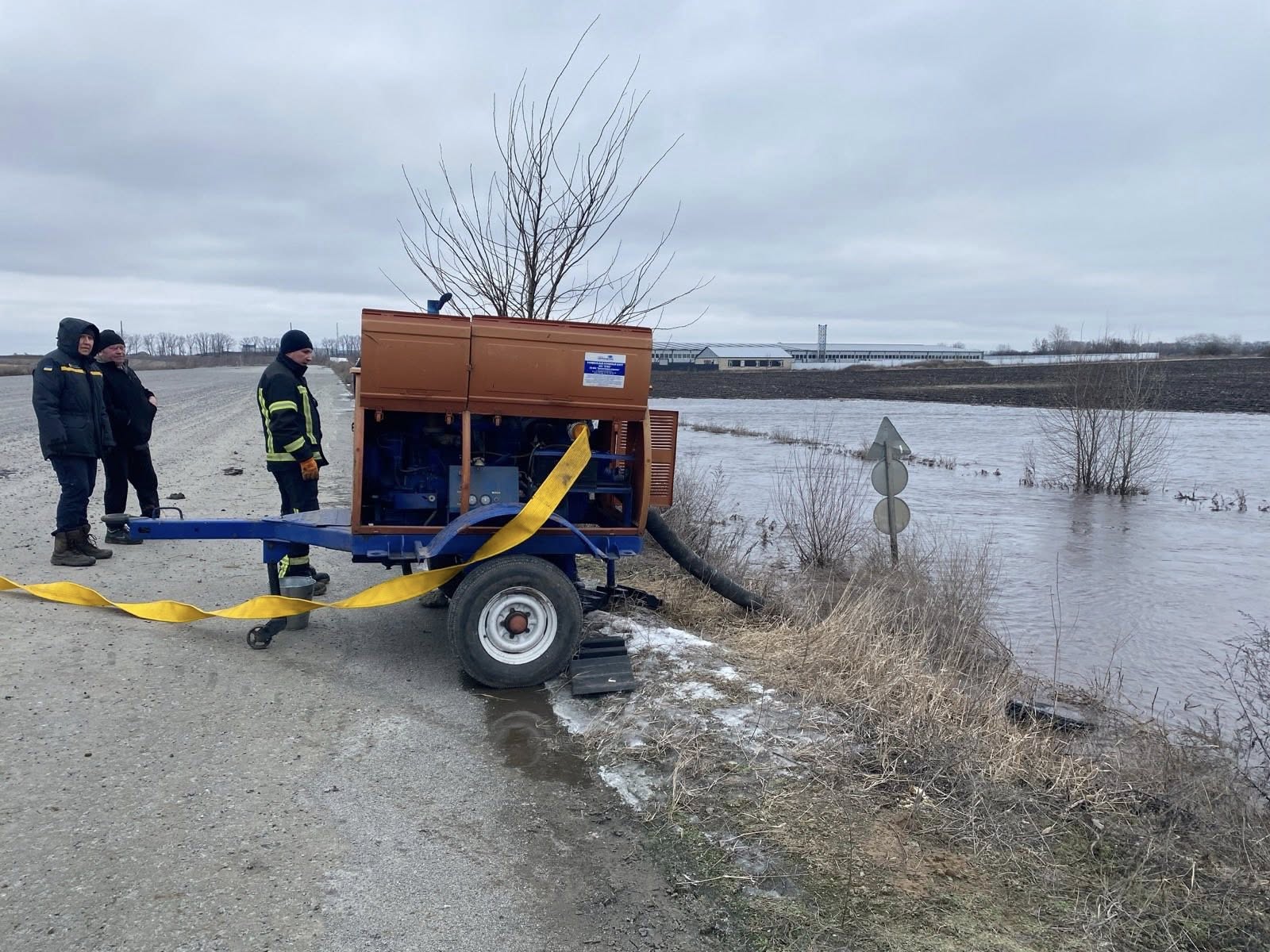 Підтоплення дороги на Полтавщині