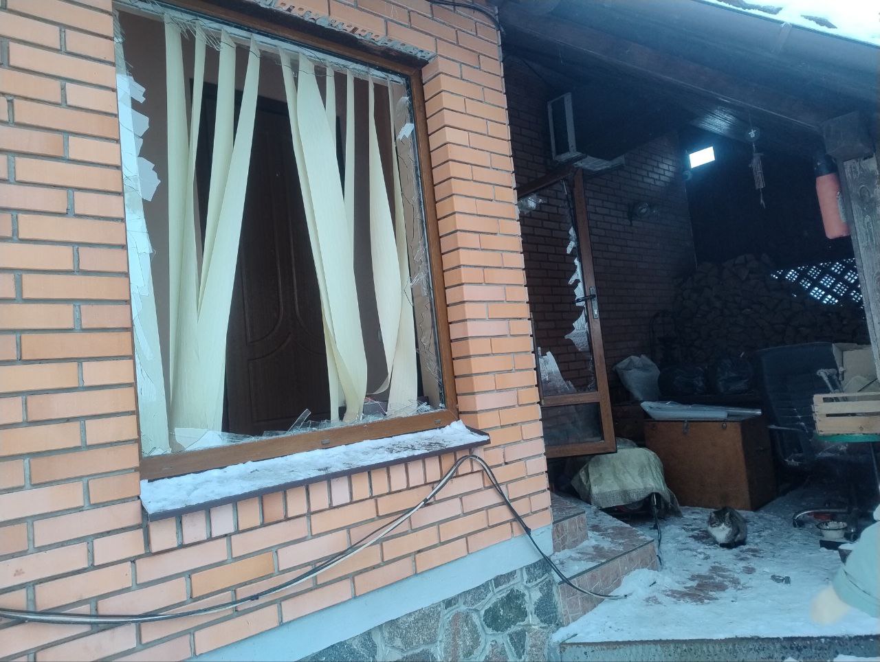 Пошкоджений будинок на Полтавщині