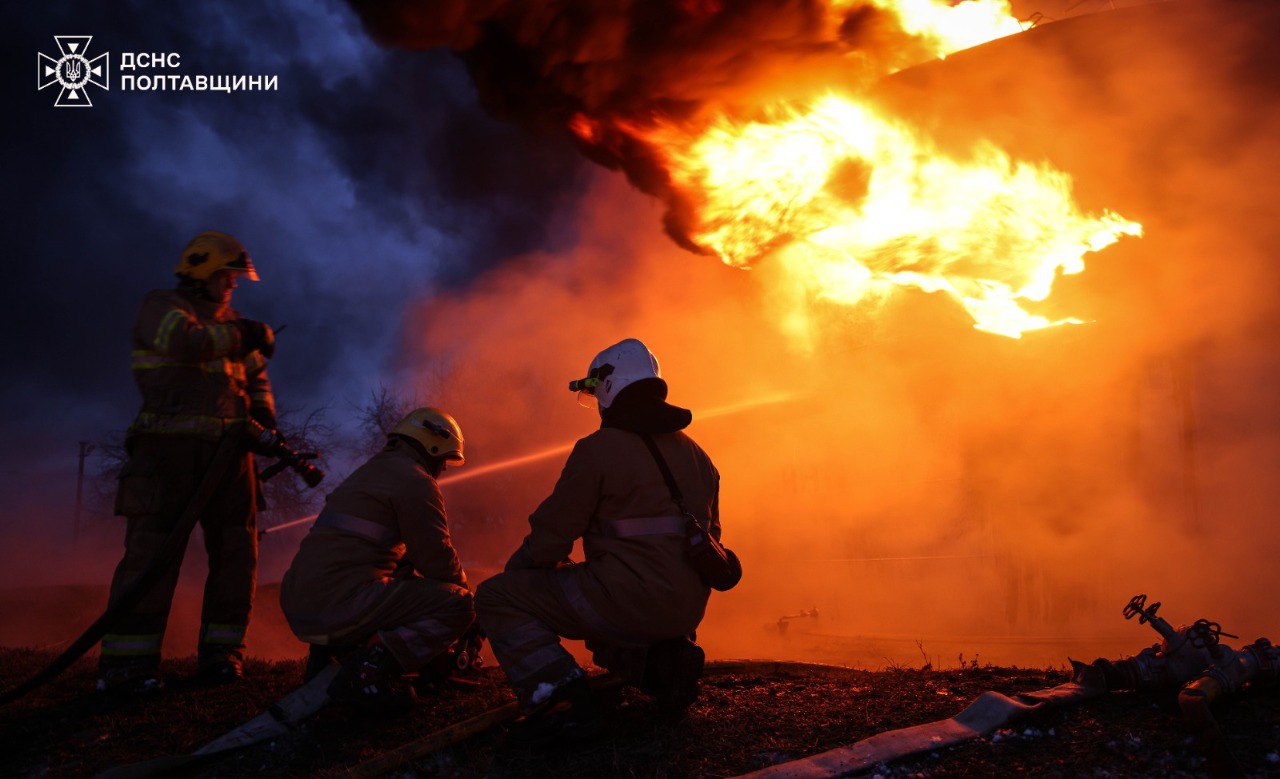 Пожежа після дронової атаки
