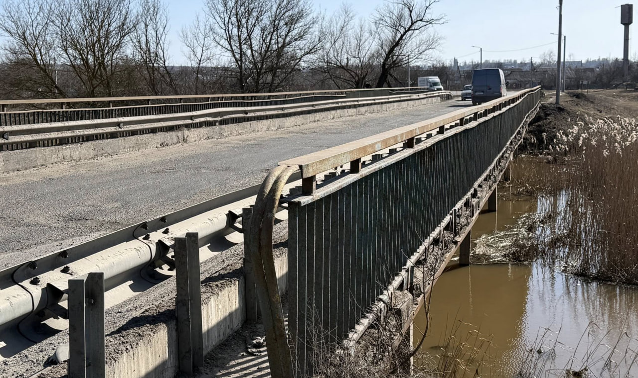 Аварійний міст на магістралі Полтава–Кременчук