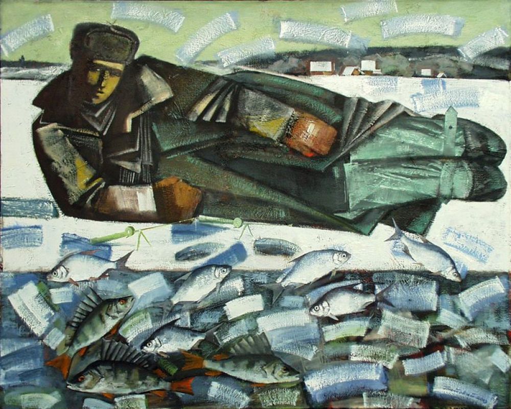 «Зима на Ворсклі» 2008 р.,полотно, олія, 110х125 см &nbsp;