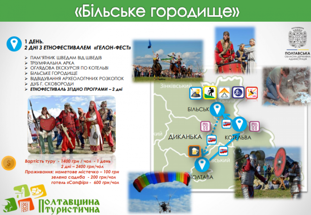 Туристичний маршрут Полтавщиною