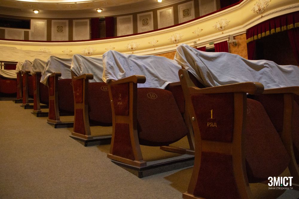 Глядацька зала театру сьогодні пустує