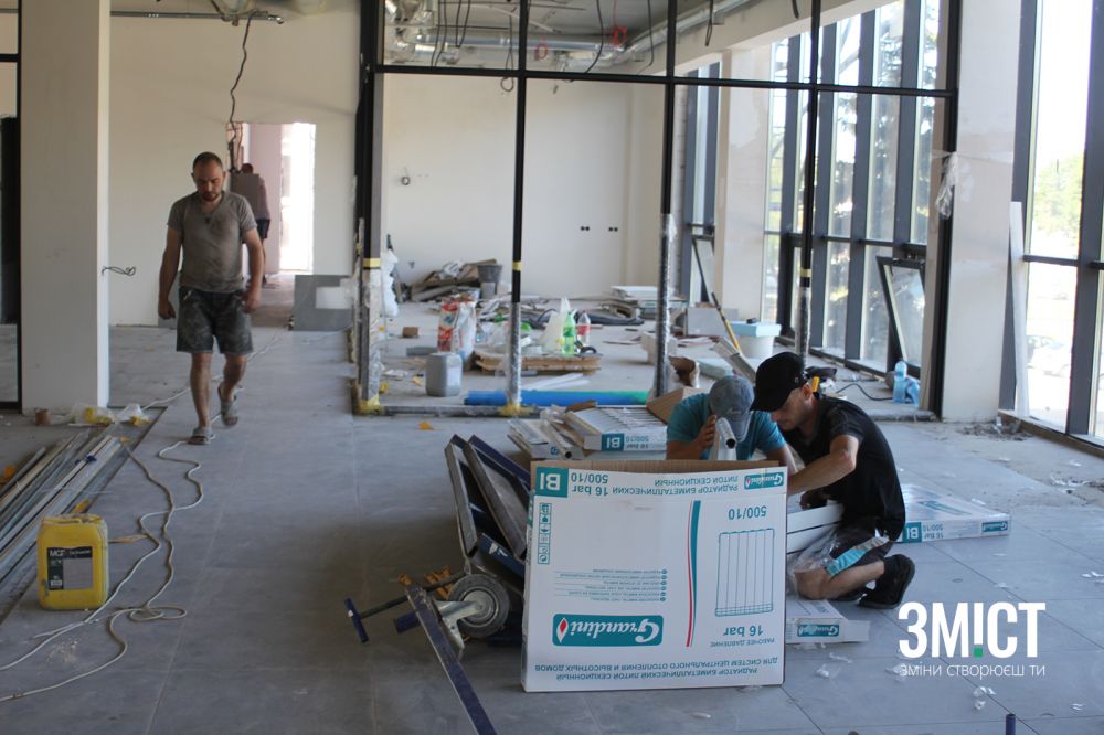 Будівництво ЦНАПу зсередини, 3 липня 2020 року