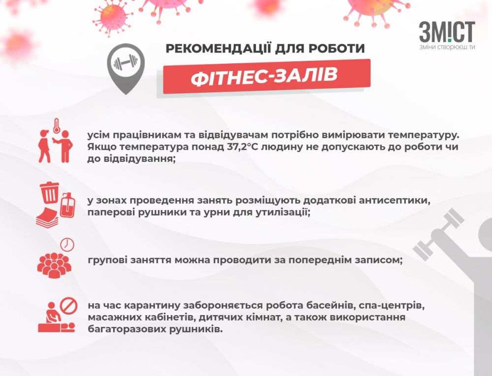 Рекомендації для спортзалів
