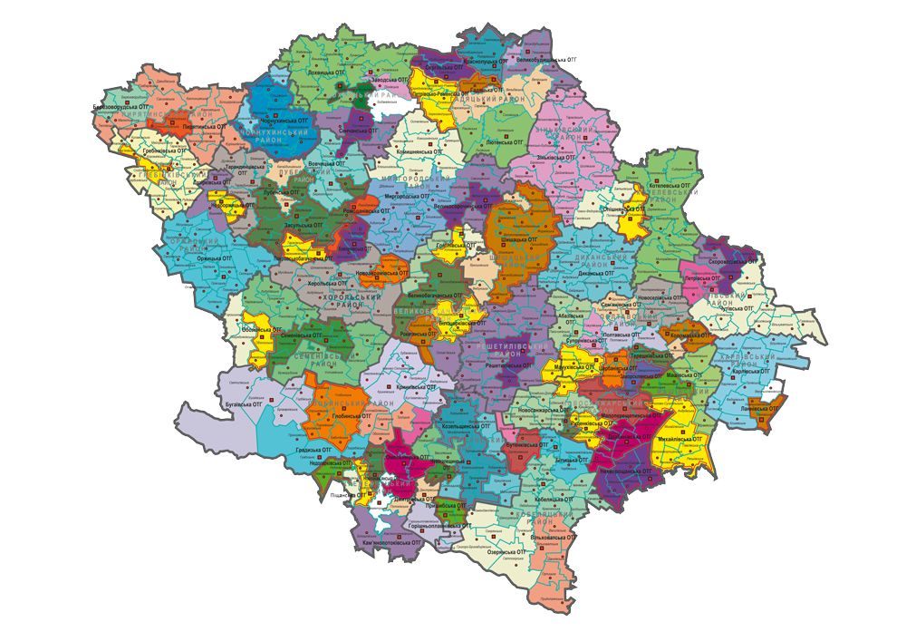 Попередній перспективний план формування територій громад Полтавської област.
