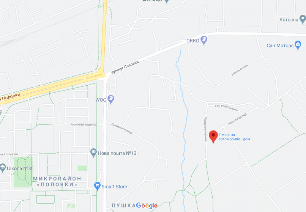 Де планують будувати Палац спорту (Скриншот з google.maps)