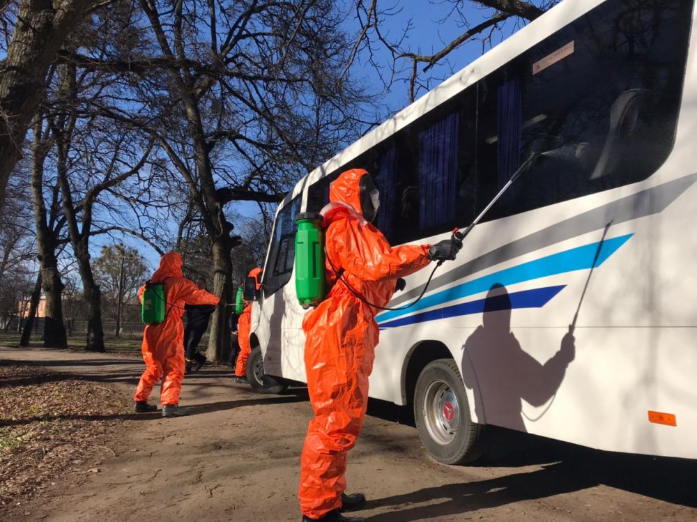 Дезінфекція автобуса 