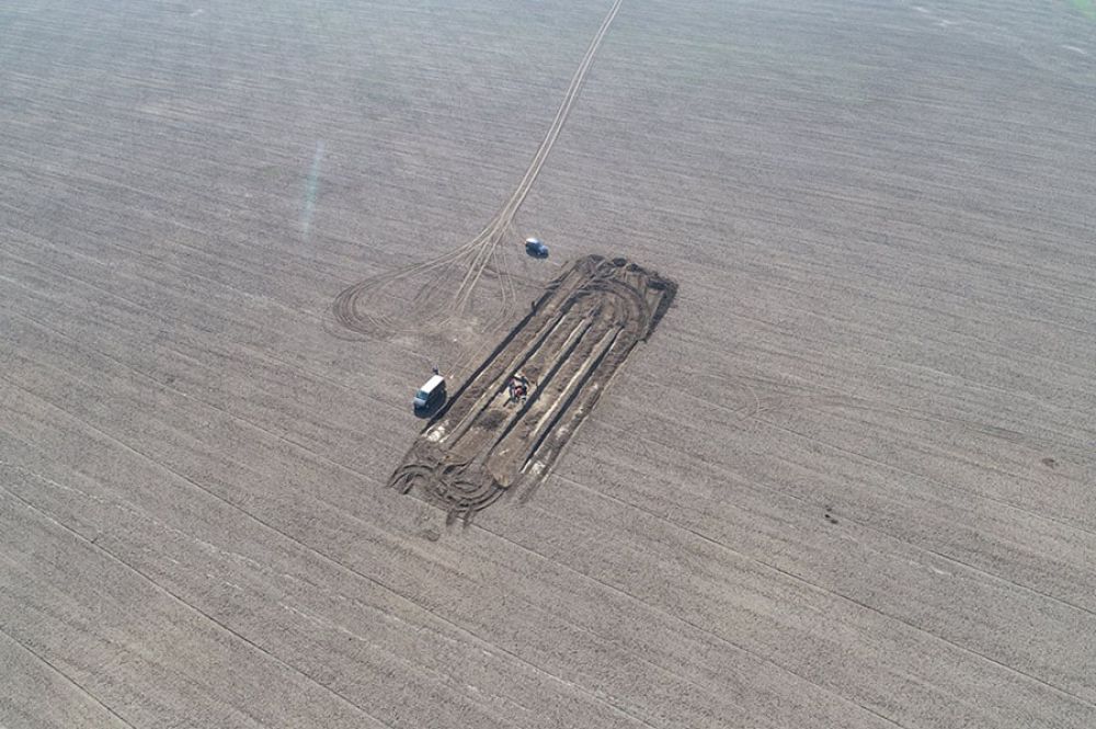 Вигляд кургану, що досліджувався, з висоти пташиного польоту