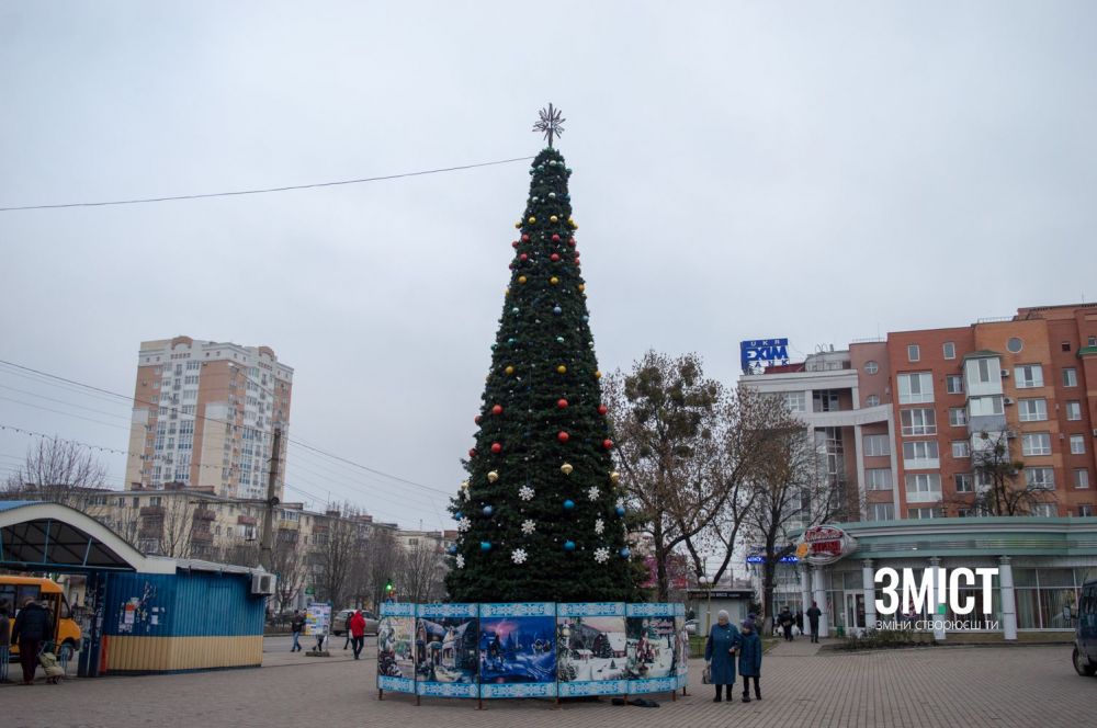 Новорічна ялинка поблизу ОЦЕВУМу