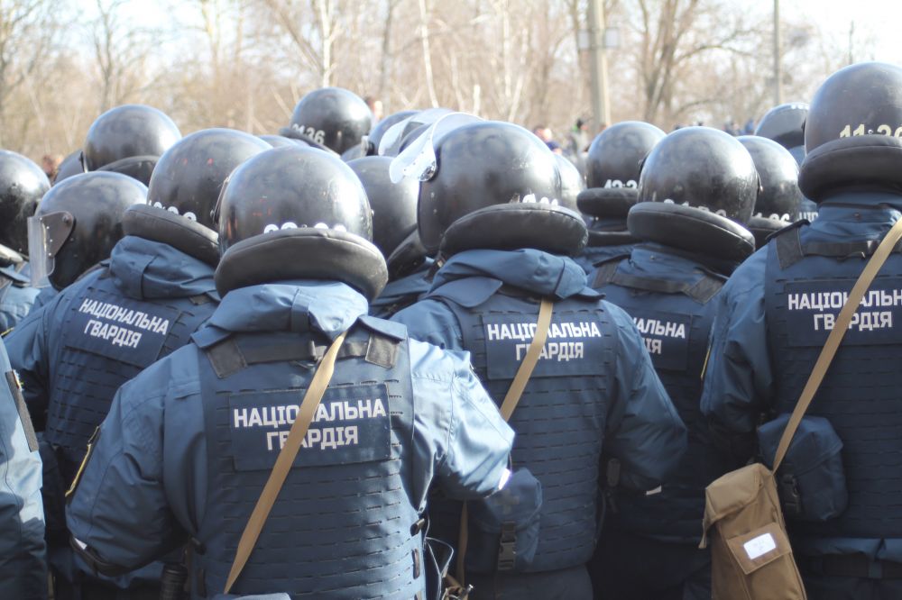 Під час протесту у Нових Санжарах (Фото – Єгора Рудя)