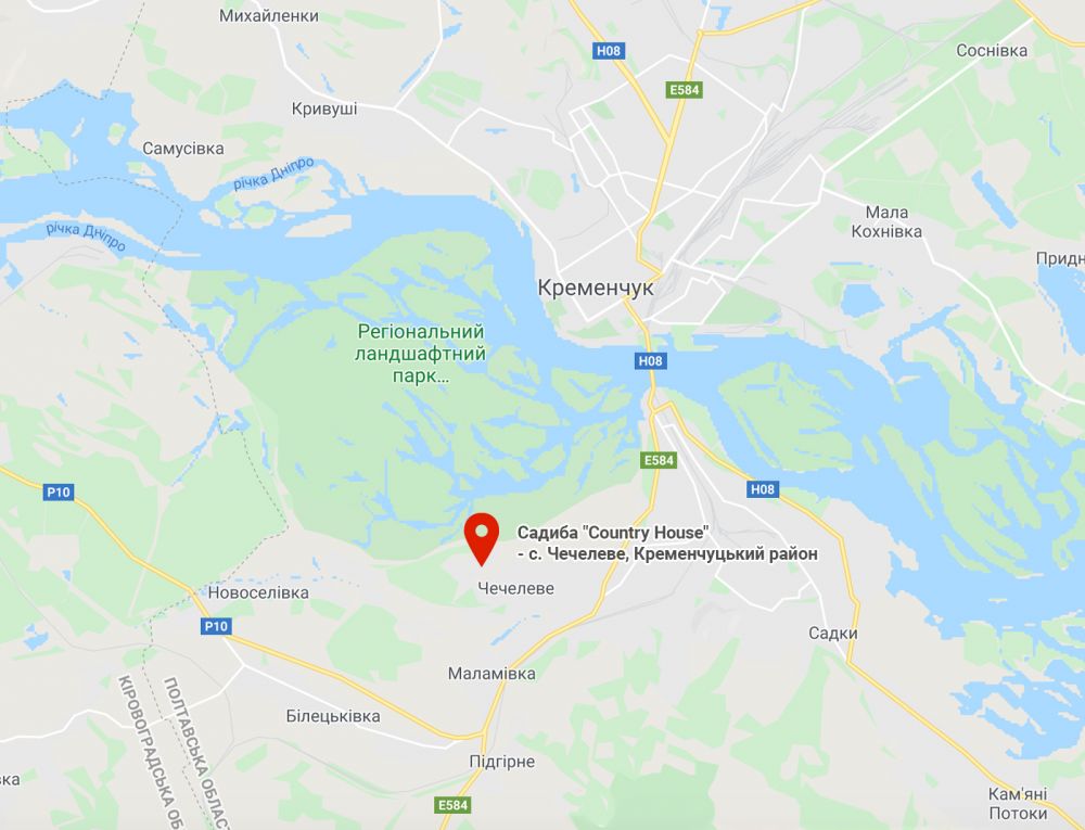 Розташування садиби Кантрі Хауз