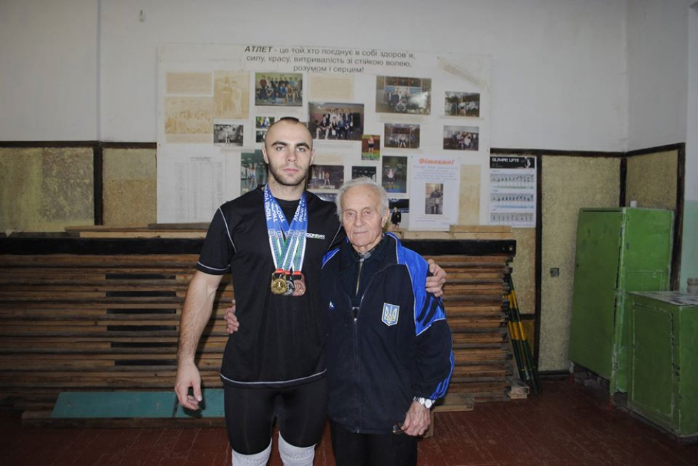 Дмитро Заєць з тренером. Джерело - фейсбук-сторнка Дмитра Зайця