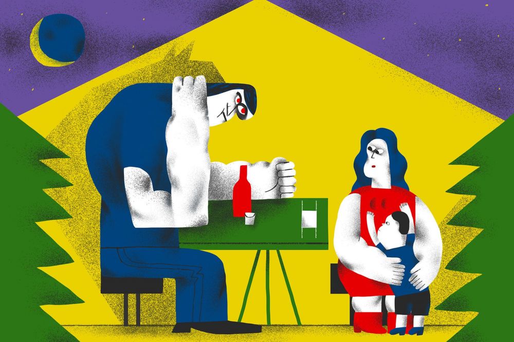 Проблема домашнього насильства під час карантину стала ще потворнішою Малюнок Анни Сарвіри. Джерело - hromadske.ua