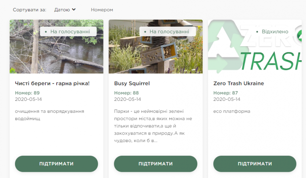 Скріншот сайту