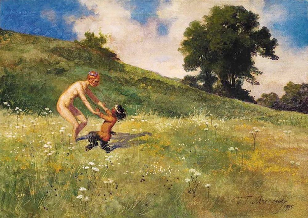 Картина Івана М'ясоєдова "Ніфма і фавн" 1922 р.